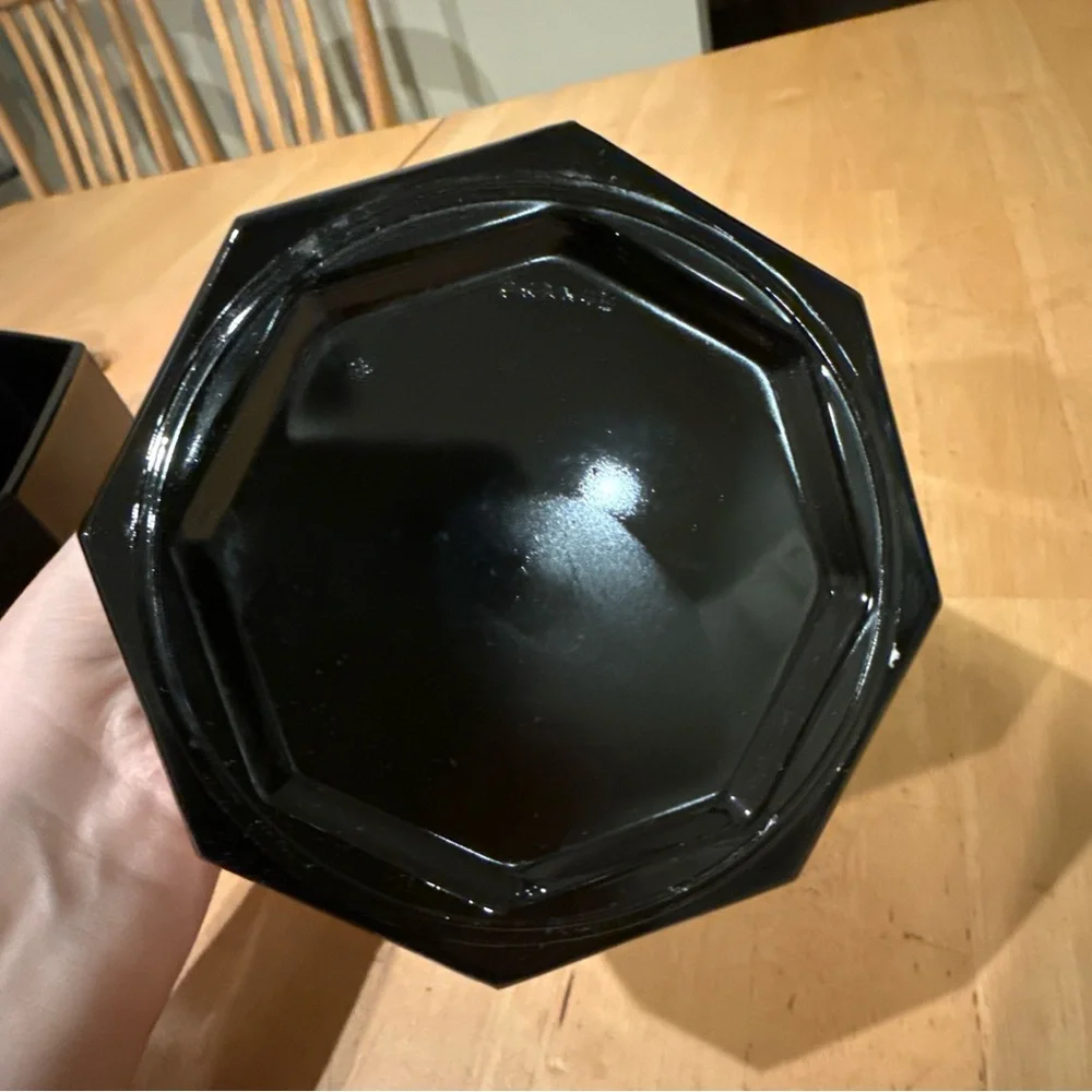 Vintage Luminarc Arcoroc Octime Black Glass Ice Bucket